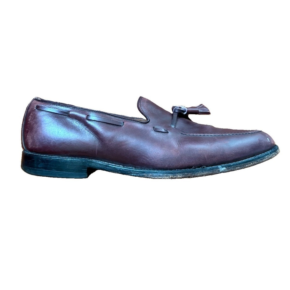 Allen Edmonds Grayson Mens 11.5 Brown Leather Tassel Loafers Dress Shoes